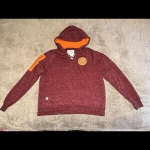 Women's Colosseum‎ Maroon VA Tech Hokies The Devil Speckle Lace-Placket Hoodie